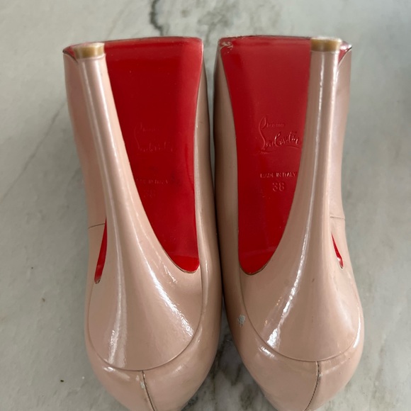 Christian Louboutin Nude Pink Platform Stilettos - Picture 4 of 5